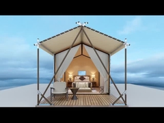 Luxury Strong Wood Structure Glamping Safari Tent For Family Dwuwarstwowy namiot