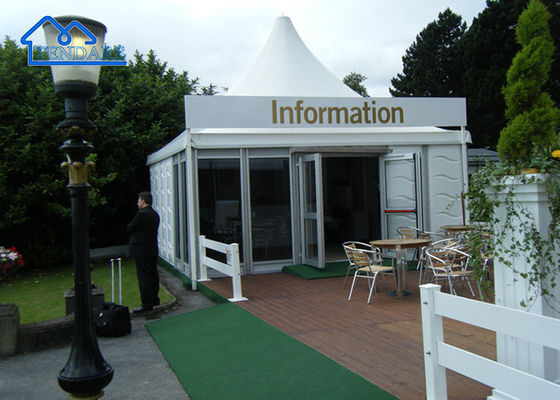 kupować Niestandardowy biały/czerwony/niebieski/zielony/żółty itp. Nowy PVC Aluminium Frame Marquee Pagoda Tent produkcja online