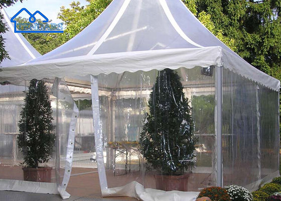 kupować Zewnętrzny zamówiony letni baldachin Biały tkanina PVC ramka aluminiowa namiot pagoda ogród namiot pawilon online manufacture