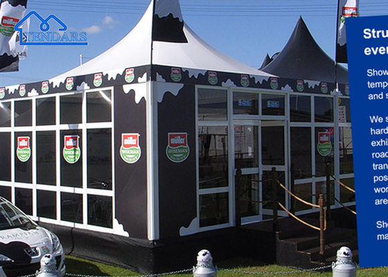 kupować Wytrzymały namiot pagody z aluminium ze szklanymi ścianami do targów handlowych, bankietów, barbecue, itp. online manufacture