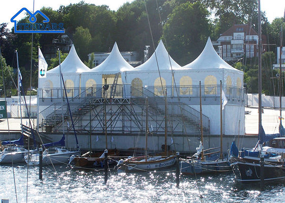 kupować Wzmocniona aluminiowa rama 4x4m Aluminiowy namiot pagoda Ognioodporny baldachim Przezroczysta rozpiętość na luksusowe wesela produkcja online