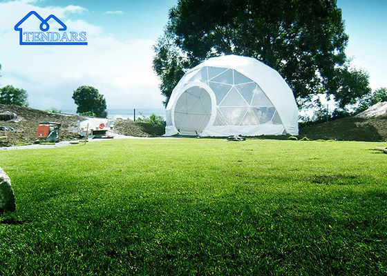 kupować 5m Dia PVC Cover Commercial Dome Tent Aluminium Alloy Geodesic Design dla miejsc restauracyjnych produkcja online