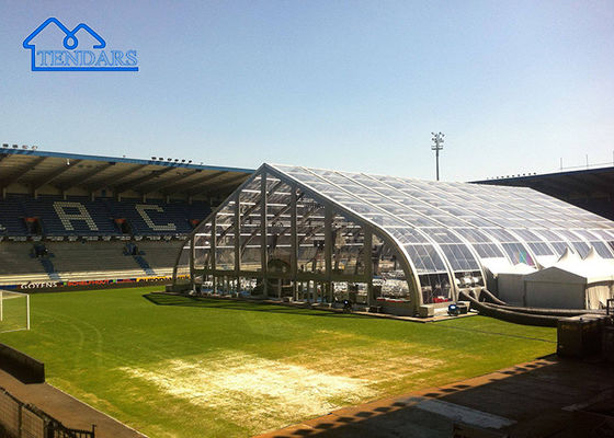 kupować Luxury Clear Aluminium Pvc Party Clear Span Frame Zakrzywiony Namiot Na Dachu Na Ślub produkcja online
