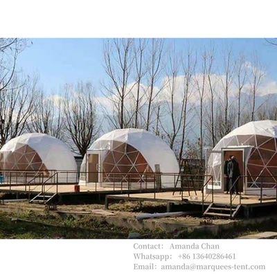kupować Zewnętrzny logo na zamówienie Drukowany namiot Glamping Dome Luxury Geodetic House Dome Tent online manufacture