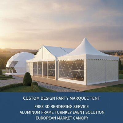 kupować Namiot imprezowy na zamówienie Bezpłatna usługa renderowania 3D Aluminiowa rama Pod klucz Rozwiązanie eventowe Zadaszenie na rynku europejskim produkcja online