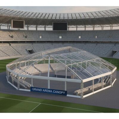 kupować Namiot imprezowy na stadionie sportowym 500 miejsc siedzących Rama aluminiowa o jasnej rozpiętości Trybuna Europejska Arena Konstrukcja baldachimu produkcja online