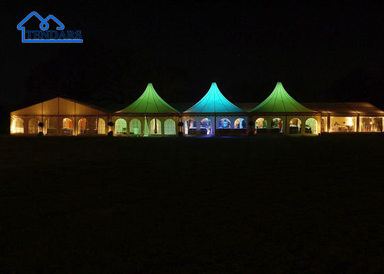 Zamówione namioty party Marquee z ramą aluminium stopu PVC wodoodporne