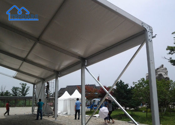 Luksusowy aluminiowy namiot imprezowy na wesele, dach sufitowy / drzwi PCV do namiotu imprezowego