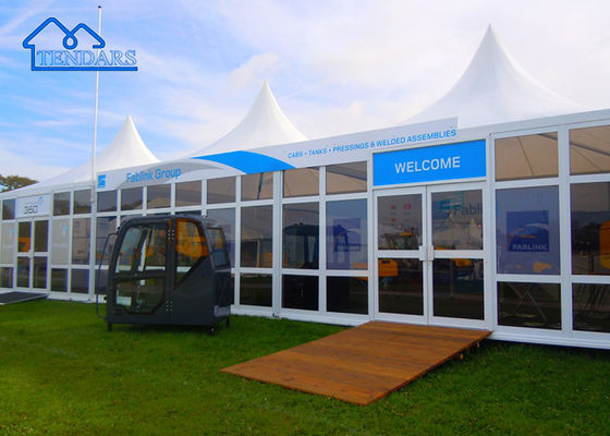 Wysokiej klasy Custom Glass Wall Glass Door Aluminium Pop Up Pagoda Tent Do tymczasowej toalety