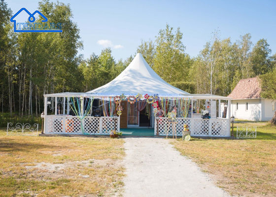 Aluminiowy ślub pagoda namiot plażowy wodoodporny PVC pokrywa PVC tkanina wystawy imprezy namiot pagody