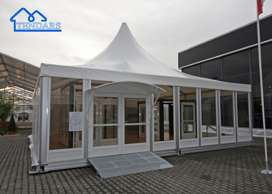 Aluminiowy namiot pagodowy 5x5m Galwanizowany aluminiowy wielopoziomowy dach odporny na promieniowanie UV na eleganckie przyjęcia