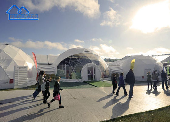 Luxury White Clear Geodetic Dome Tents For Resort Hotel Event Lekkie namioty kopułowe