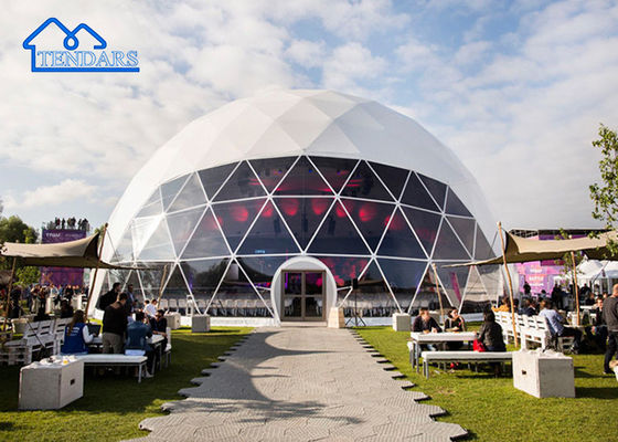 15m Dia Glamping Hotel Tent Ramka z drewna twardego Dwukrotna warstwa PVDF powleczona dla Eco Lodges