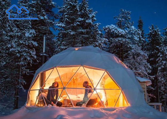 6061/T6 Aluminiowy ramy 12m Dia Glamping Hotel namiot PVC płótno En-Suite łazienka dla luksusowych ośrodków