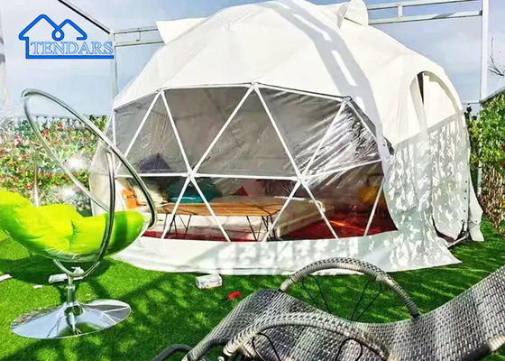 Izolowany namiot hotelowy 3m Dia Glamping Galwanizowana konstrukcja stalowa Wodoszczelna tkanina do obozów safari
