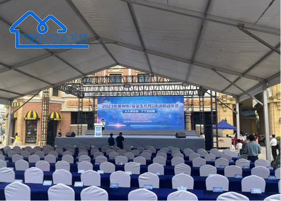 PVC tkanina ściana ramy aluminium luksusowe namioty na wydarzenia samooczyszczanie dla komercyjnych ceremonii festiwal Marquee wynajem
