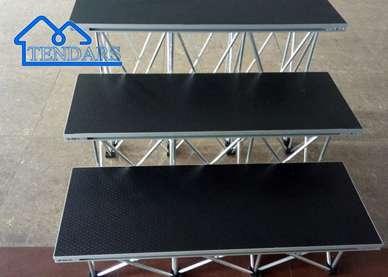 Niestandardowa Aluminium regulowalna przenośna platforma sceny drewniana przenośna składana scena