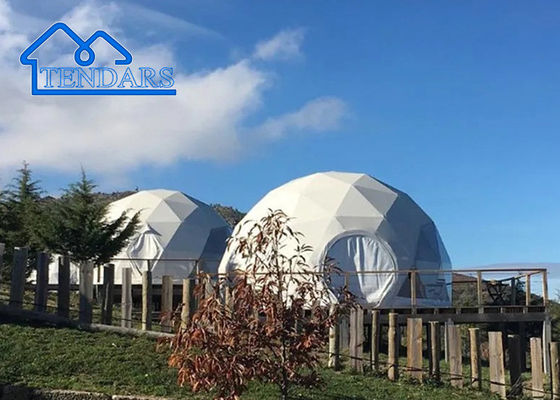 Na zewnątrz Custom Luxury Camping PVC Salon Glamping Dome Resort Tent