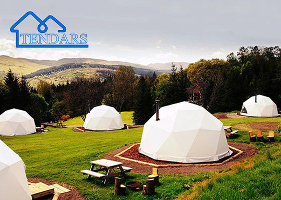 Ognioodporny wodoodporny przejrzysty średnica 5m małe okrągłe drzwi PVC Dom Glamping Hotel namiot na sprzedaż