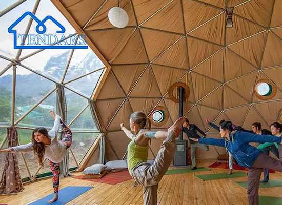 Niestandardowy namiot kempingowy Glamping Shelter Dom geodezyjny Dom Dom namiot do ślubu / studio jogi