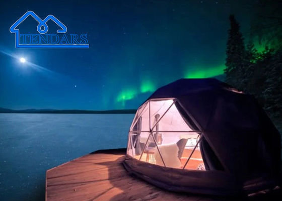 Na zewnątrz 8m rodzinny kemping namiot glamping kopuła z łazienką, Resort namioty kempingowe dla 2-4 osób