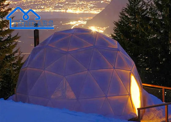 Czterosezonowy niestandardowy wodoodporny zewnętrzny namiot Glamping Hotel Living Dome namiot dla 2-3 osób