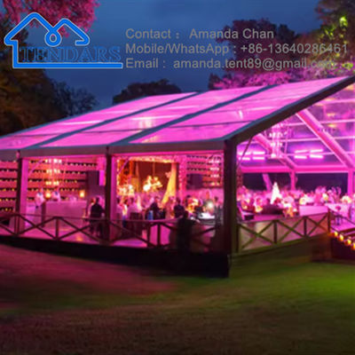 Odporność na promieniowanie UV Namiot weselny z przezroczystym dachem Namiot namiotowy z przezroczystym dachem