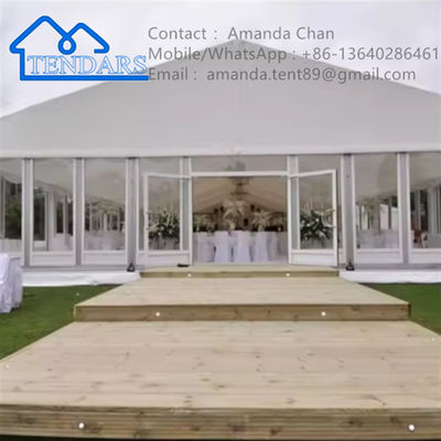Łatwo instalować na zewnątrz Biały PVC Aluminium Ślub Marquee namiot wodoodporny Ślub Wydarzenie Kanopy Struktury