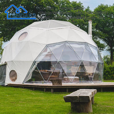 Wynajem geodezyjnej kopuły na zewnątrz Najniższa cena Targowy namiot Pvc Luxury Dome Tent For Sale