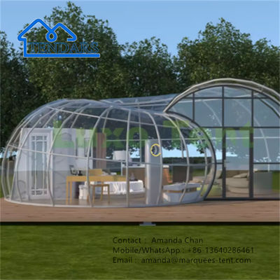 Luksusowy PVDF Glamping Resort Tent w kształcie ślimaka z łazienką dla hotelu