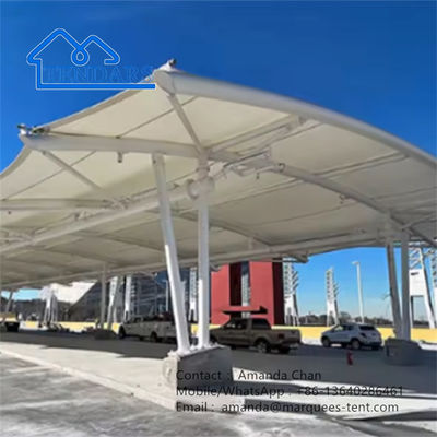 Cienie żaglowe Taras samochodowy namiot architektoniczny Cantilever Cienie parkingowe Cienie