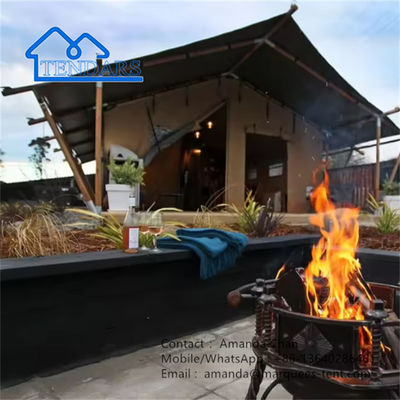 Prefabrykowany drewniany namiot hotelowy z strukturą Glamping Loft Safari namiot zewnętrzny