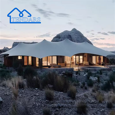 Luxury Waterproof Prefabricated Glamping Safari Canvas Tent do imprez na świeżym powietrzu