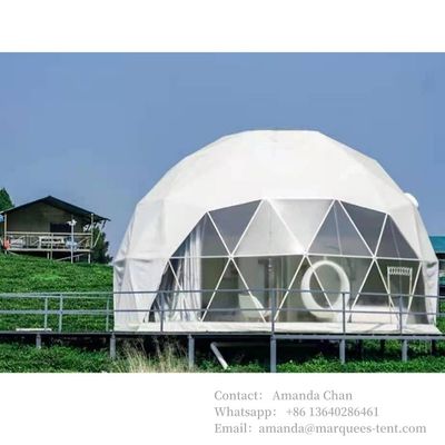 Nowy projekt niestandardowy Glamping Dome namiot kopuły namioty kopuły zewnętrzne Szklane kopuły Tend zewnętrzna łazienka