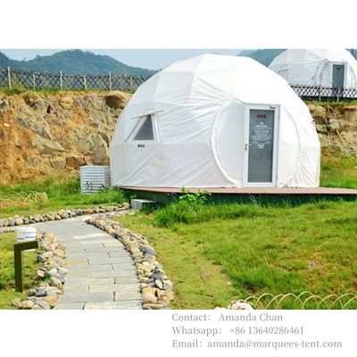 Przejrzystość, dostosowane do potrzeb, łączniki geodezyjne Mini Sunroom Glamping Hotel Dome Tent With Bathroom