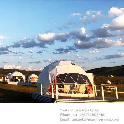 Dach Pvc Ogrzewany Eco Prefab Przejrzysty Luksus I Komfort Hemispherical Hotel Dome Glamping Tent