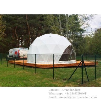 Akceptuj zamówione logo Hotel Dome House Glamping Geodetyczny namiot kopułowy z pokrywą dachową PVC
