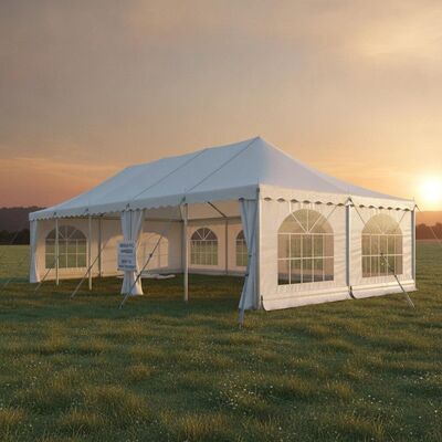 Ciężki 850 gm UV Stabilizowany namiot PVC Marquee z ramą z aluminium 6061-T6 i odpornością na wiatr 90 km / h