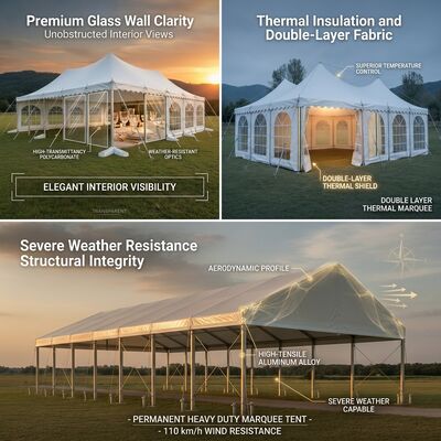 12x18m Double Decker L Series Clear Span A-Frame Marquee Party Tent Waterproof Two Story Marquee Sports Award Ceremony