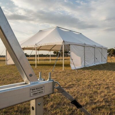 Ciężki Aluminiowy Ramowy Strona Markizowy Namiot Wiatroodporny Budowa Australijskie Wydarzenia na świeżym powietrzu 100 km/h