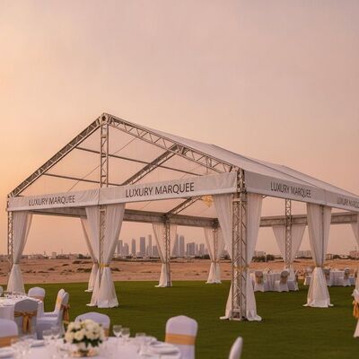 Luxury Aluminium Frame Party Marquee Tent UV odporny PVC pokrywa dachowa dla Kuwejtu na zewnątrz wesela przyjęć