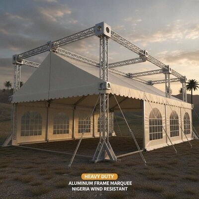 Ciężki ramy aluminiowe namiot party Marquee Nigerii odporny na wiatr do użytku na zewnątrz
