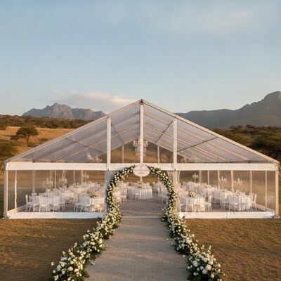 Aluminium Alloy Party Marquee Tent Południowa Afryka Ślub miejsce wydarzenia na świeżym powietrzu